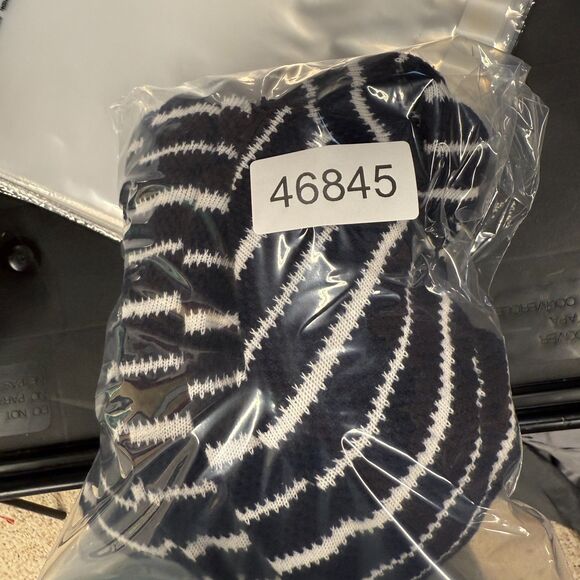 Talbots Sweater Pullover Women PS Petite Black Striped Knit V-Neck Tasseled - Picture 7 of 7